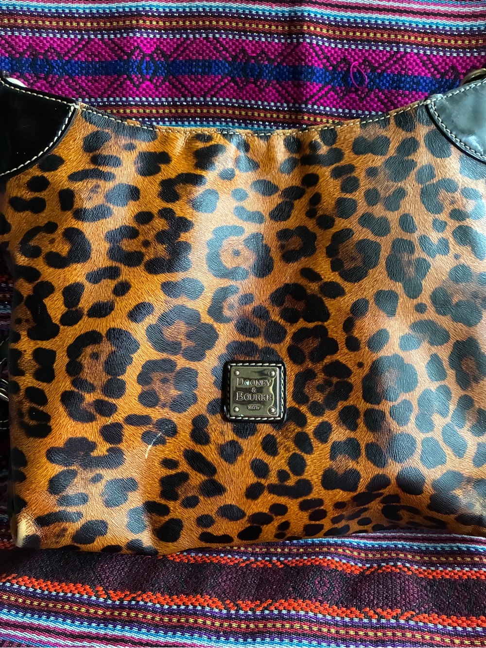 Dooney & Bourke Leopard-Print Shoulder Bag - Brown/Black